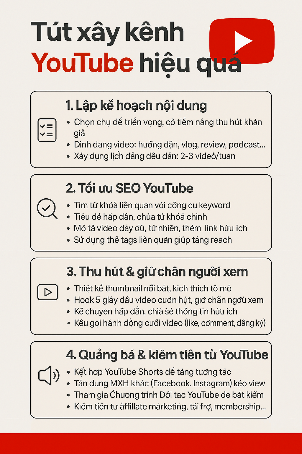 HƯỚNG DẪN XÂY DỰNG KÊNH YOUTUBE HIỆU QUẢ