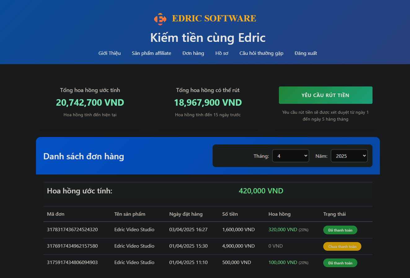 Trở Thành CTV Edric – Cơ Hội Kiếm Tiền Hấp Dẫn Cùng Phần Mềm Edric Và Khóa Học Affiliate TikTok Shop UK 2025!
